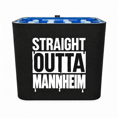 KistenBlende STRAIGHT OUTTA Mannheim auf Wasserkiste PET