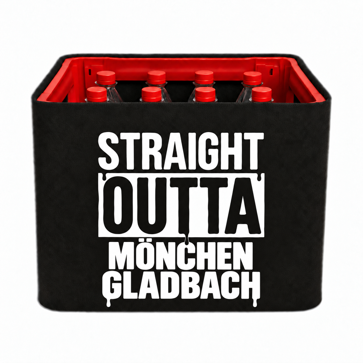 KistenBlende STRAIGHT OUTTA Mönchengladbach auf Limonadenkiste PET