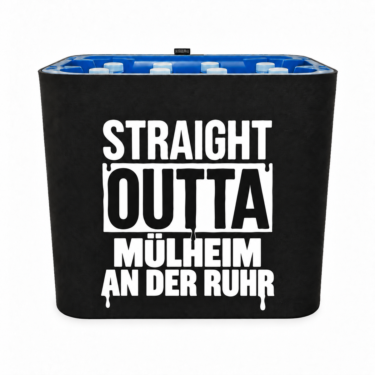 KistenBlende STRAIGHT OUTTA Mülheim an der Ruhr auf Wasserkiste PET