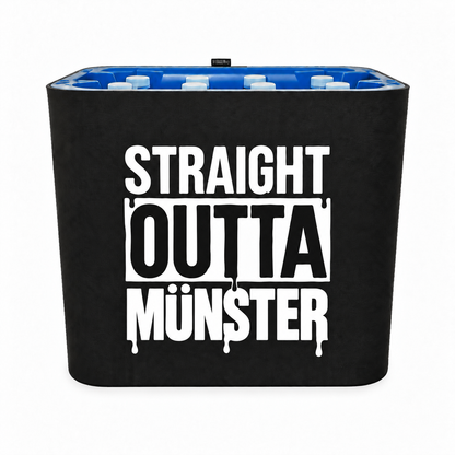 KistenBlende STRAIGHT OUTTA Münster auf Wasserkiste PET