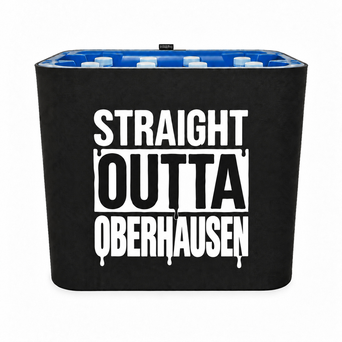 KistenBlende STRAIGHT OUTTA Oberhausen auf Wasserkiste PET