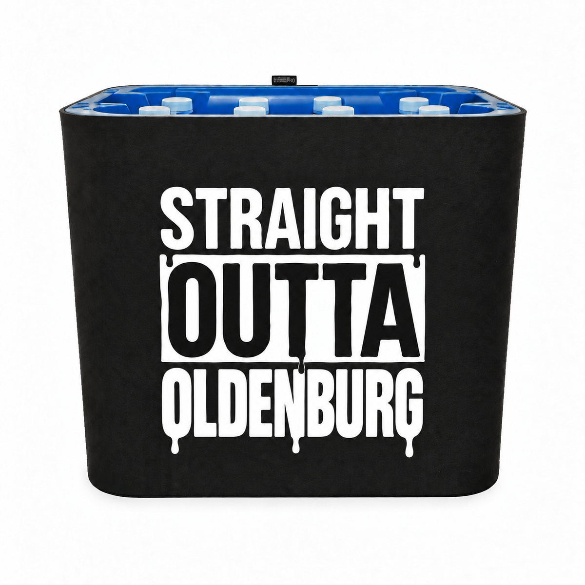 KistenBlende STRAIGHT OUTTA Oldenburg (Oldenburg) auf Wasserkiste PET