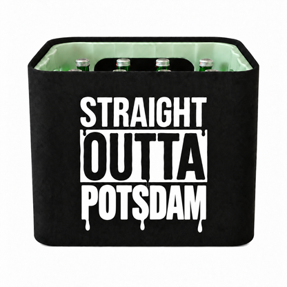 KistenBlende STRAIGHT OUTTA Potsdam auf Wasserkiste Glas