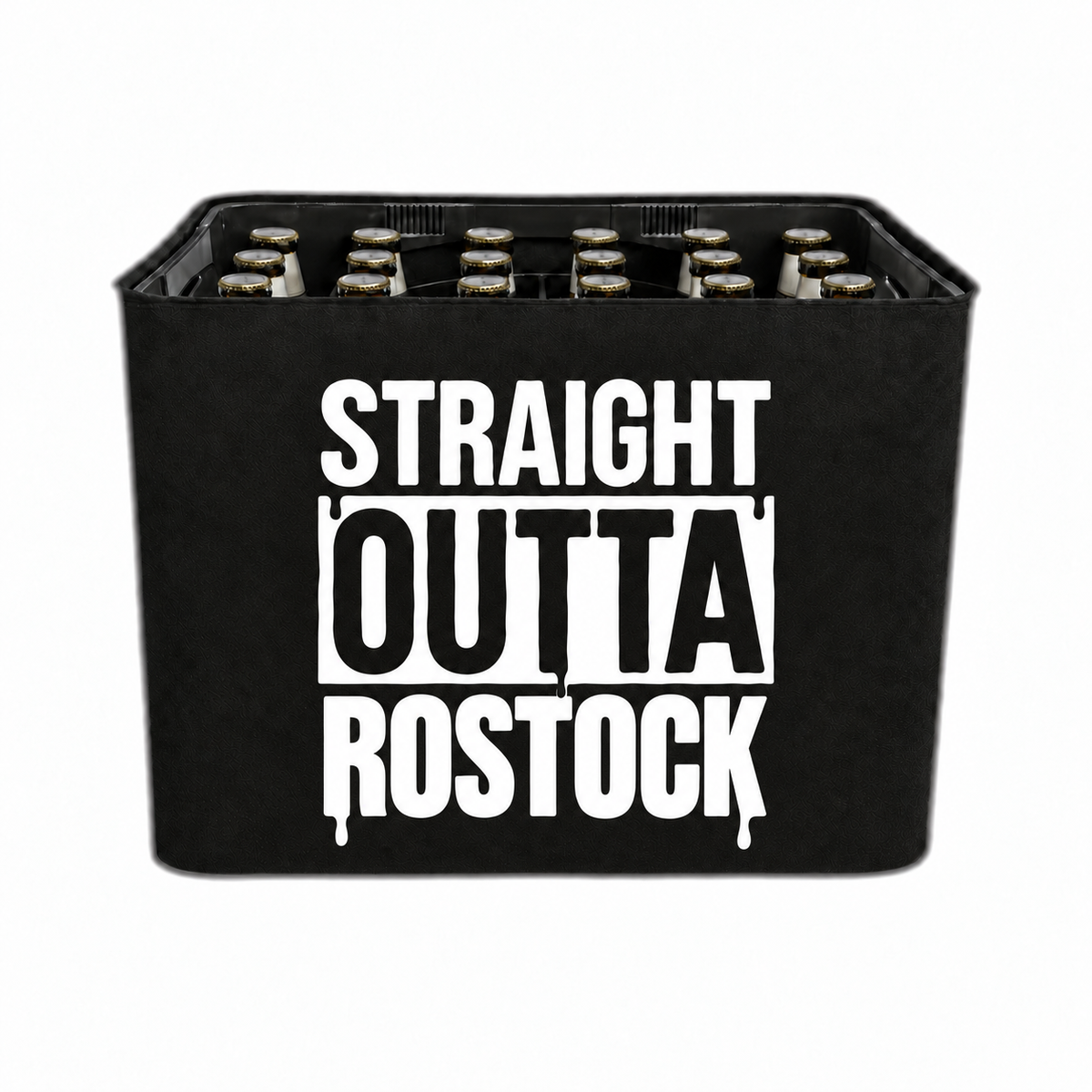 KistenBlende STRAIGHT OUTTA Rostock auf Bierkasten