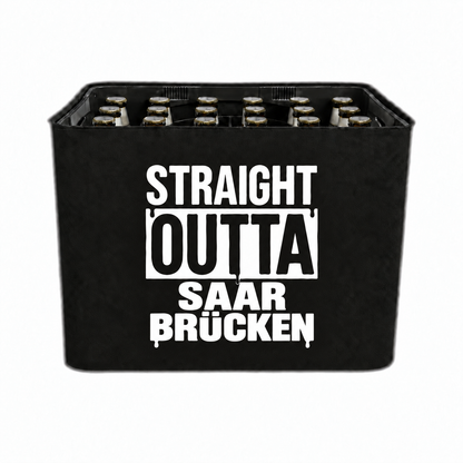 KistenBlende STRAIGHT OUTTA Saarbrücken auf Bierkasten