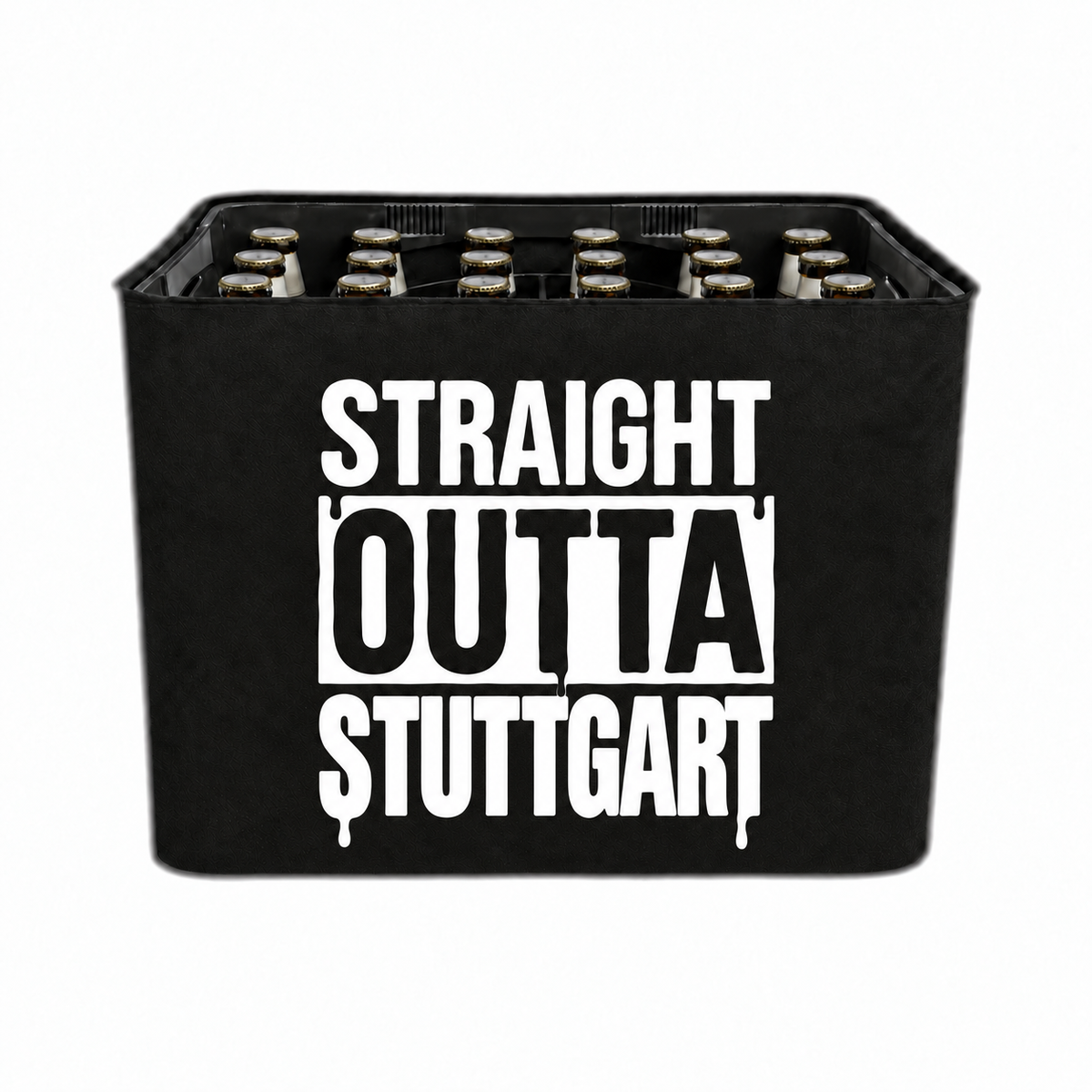 KistenBlende STRAIGHT OUTTA Stuttgart auf Bierkasten
