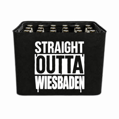 KistenBlende STRAIGHT OUTTA Wiesbaden auf Bierkasten