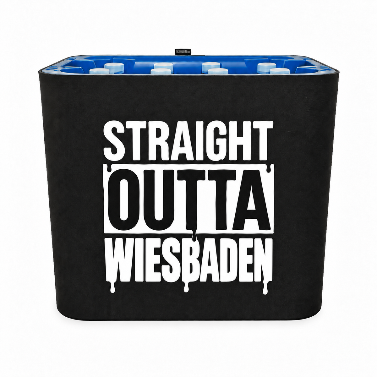KistenBlende STRAIGHT OUTTA Wiesbaden auf Wasserkiste PET